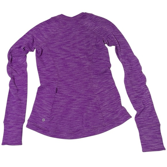 Lululemon Runderful Long Sleeve Heathered Tender Violet Sz 6 - Picture 3 of 16